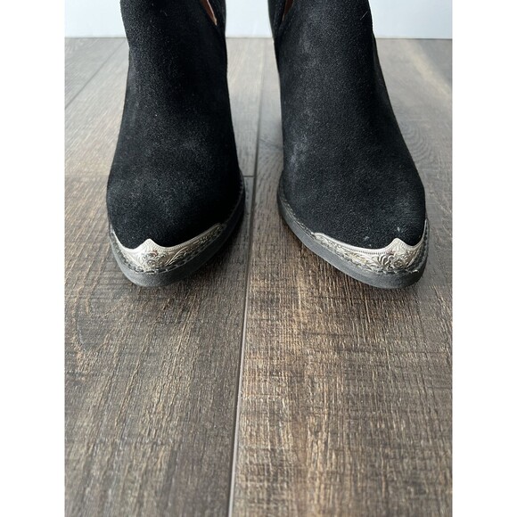 Jeffrey Campbell Boots Women's 6.5 Black Suede Cromwell Ankle Booties Western - Picture 4 of 8